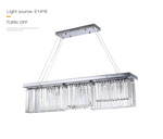 Chrome Rectangle Crystal Chandelier