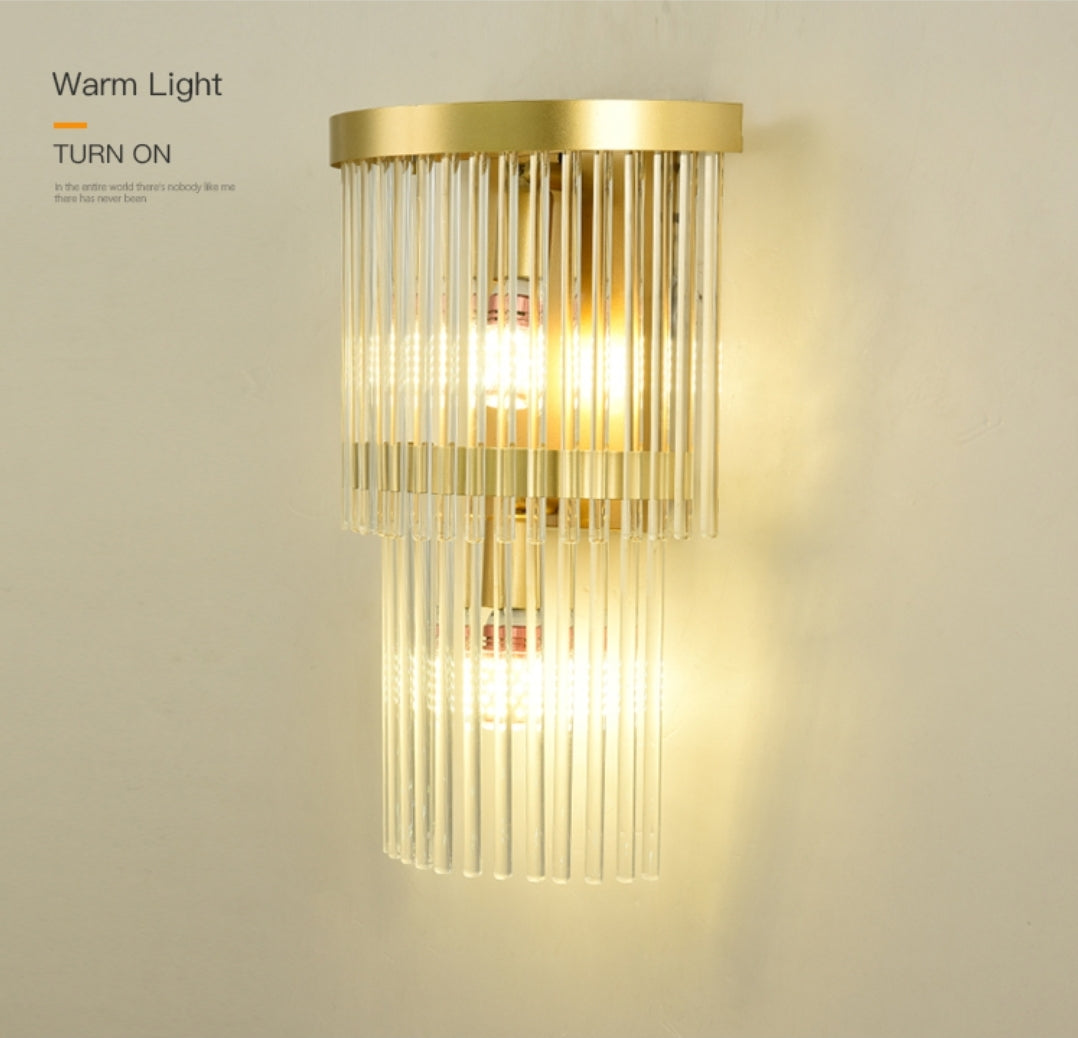 Classic Gold Crystal Wall Lamp - Reflect Lighting
