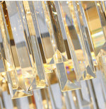 LurLine Gold & Grey Crystal Chandelier-Round/Rectangle - Reflect Lighting