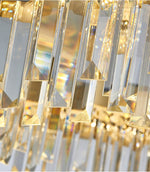 LurLine Gold & Grey Crystal Chandelier-Round/Rectangle - Reflect Lighting