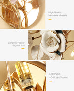 Lotus Flower Crystal Wall Lamps/-6 Colours - Reflect Lighting