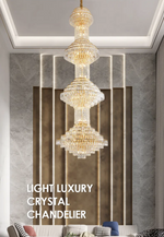 Courson Basilia Gold Large Crystal Chandelier - Reflect Lighting