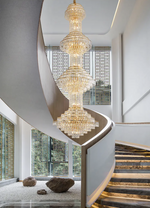 Courson Basilia Gold Large Crystal Chandelier - Reflect Lighting