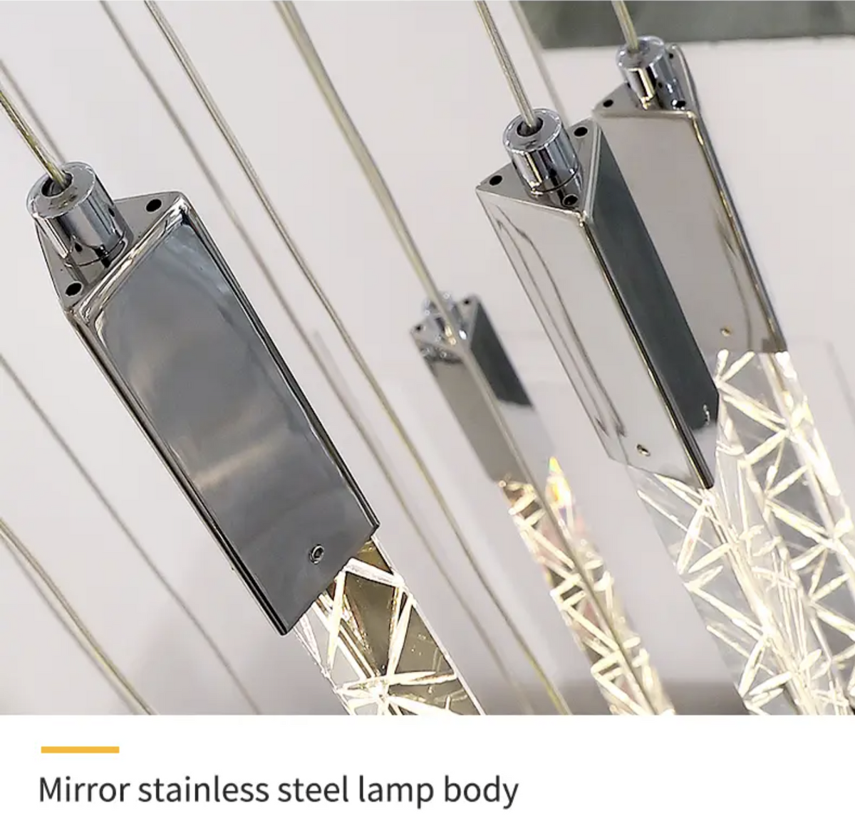 Hiatt Abeer Chrome Staircase Chandelier - Reflect Lighting