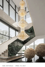 Courson Basilia Gold Large Crystal Chandelier - Reflect Lighting