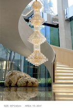 Courson Basilia Gold Large Crystal Chandelier - Reflect Lighting