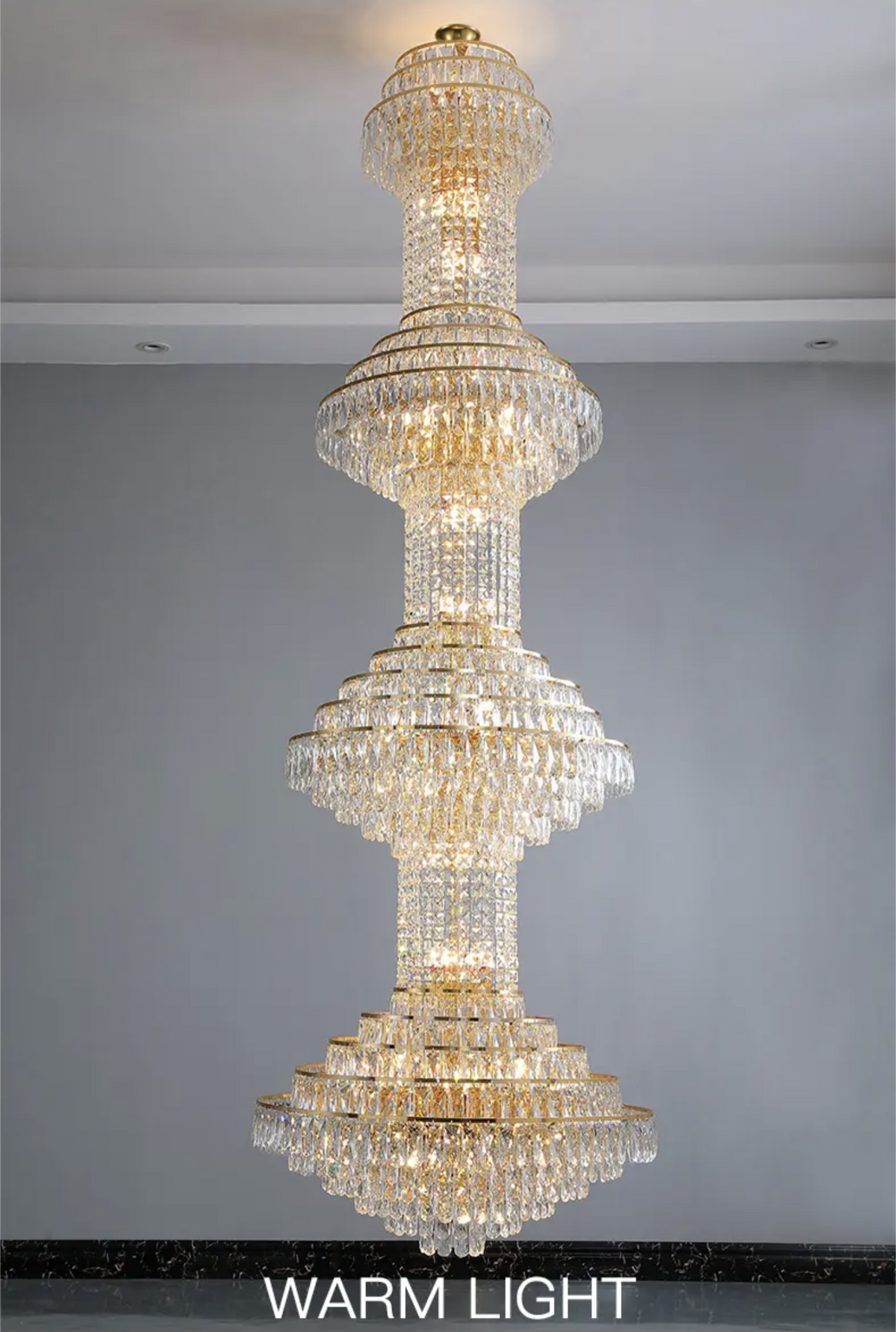 Courson Basilia Gold Large Crystal Chandelier - Reflect Lighting