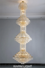 Courson Basilia Gold Large Crystal Chandelier - Reflect Lighting