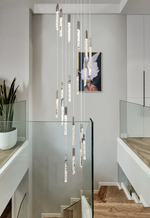 Hiatt Abeer Chrome Staircase Chandelier - Reflect Lighting