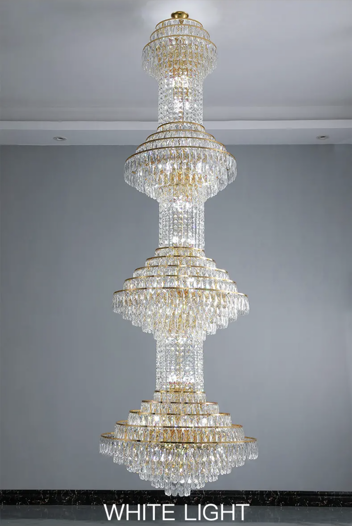 Courson Basilia Gold Large Crystal Chandelier - Reflect Lighting
