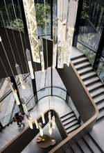 Hiatt Abeer Chrome Staircase Chandelier - Reflect Lighting