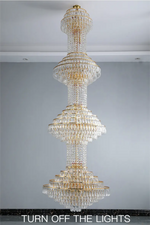 Courson Basilia Gold Large Crystal Chandelier - Reflect Lighting