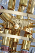 Courson Basilia Gold Large Crystal Chandelier - Reflect Lighting