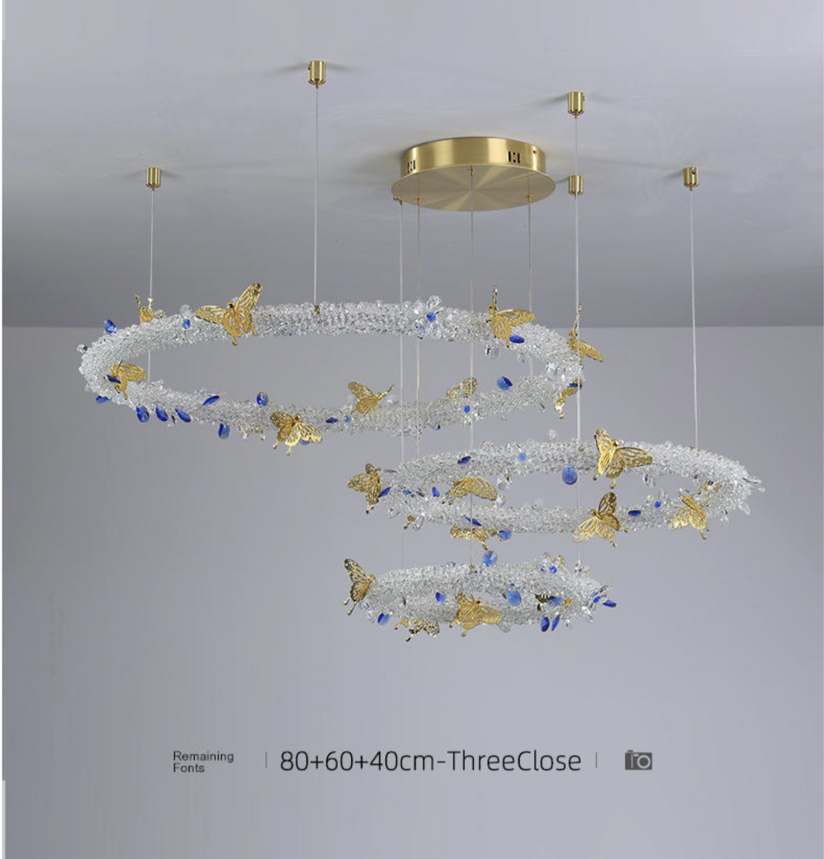 Oppenheim Gold Butterfly Ring Chandelier - Reflect Lighting