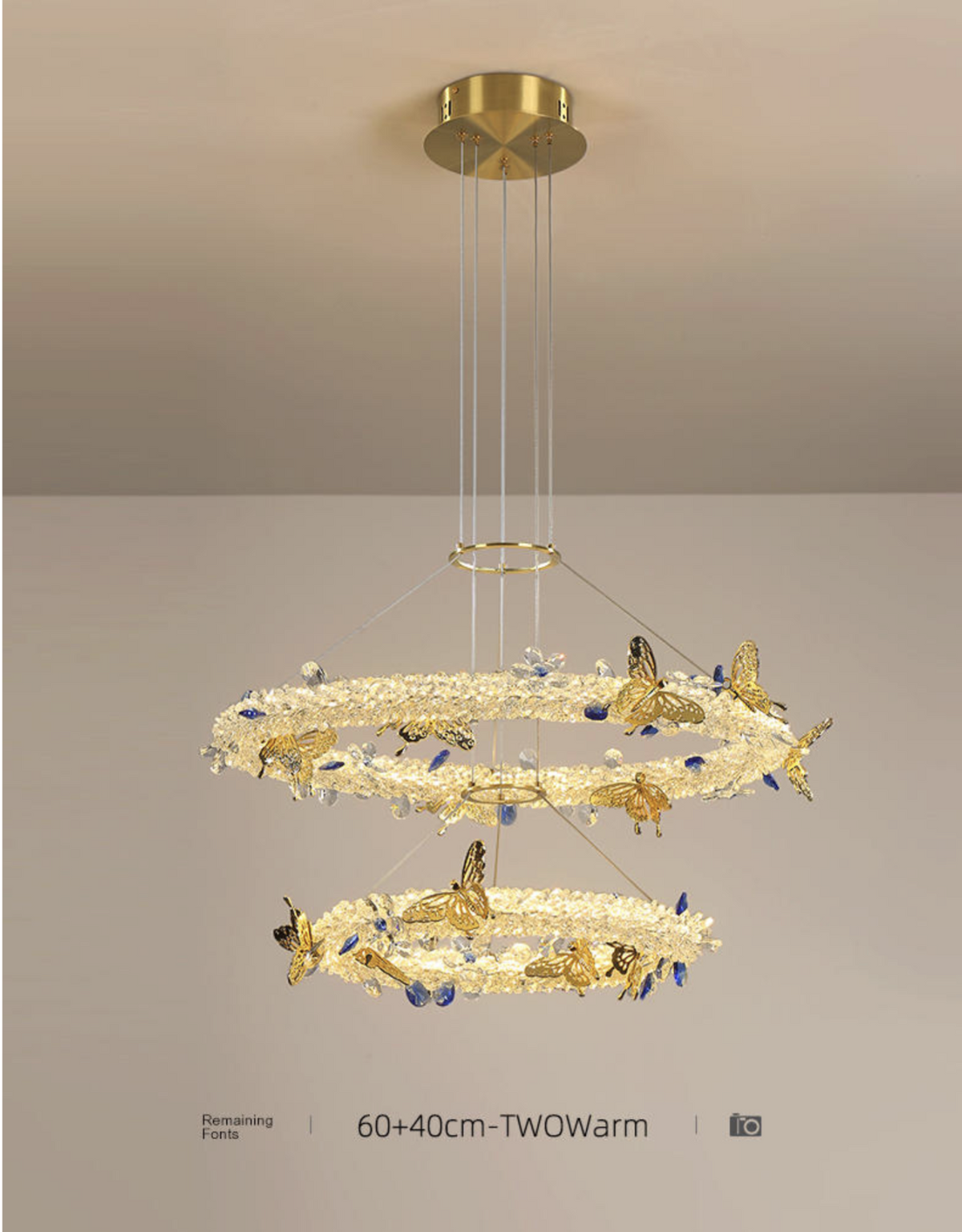 Oppenheim Gold Butterfly Ring Chandelier - Reflect Lighting