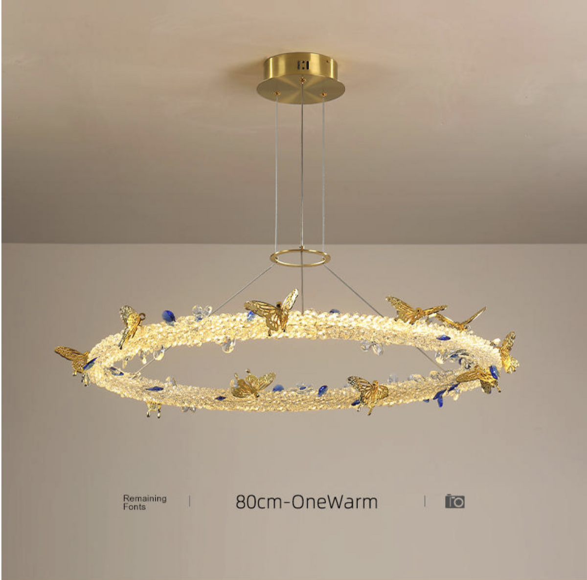 Oppenheim Gold Butterfly Ring Chandelier - Reflect Lighting