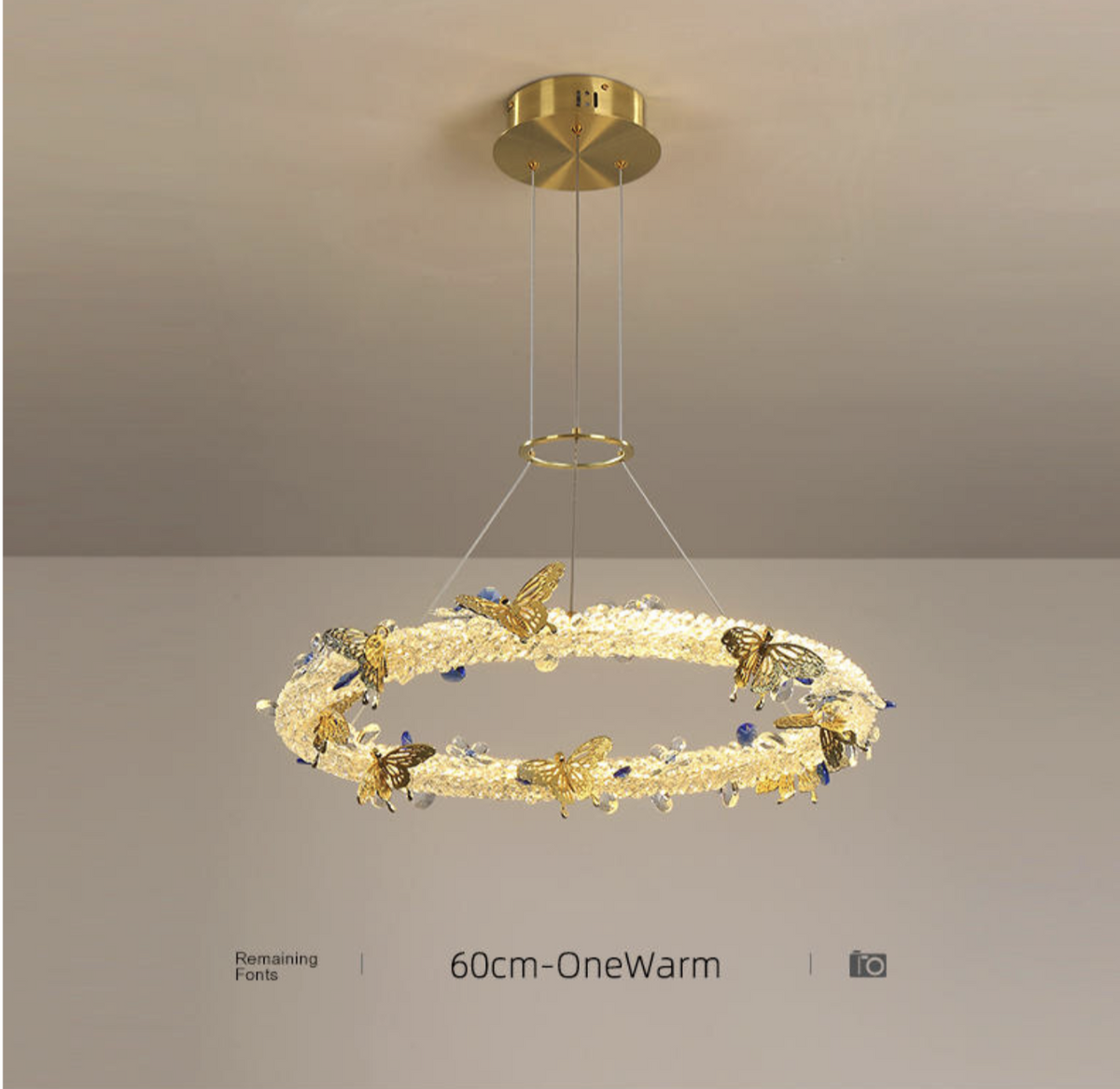 Oppenheim Gold Butterfly Ring Chandelier - Reflect Lighting