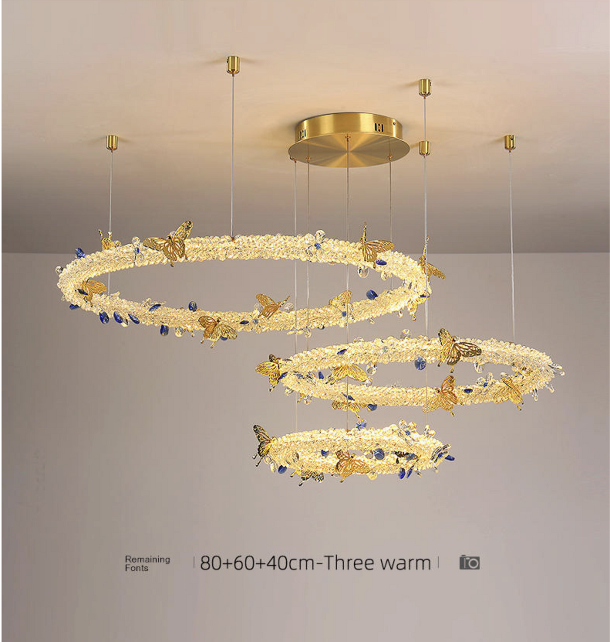 Oppenheim Gold Butterfly Ring Chandelier - Reflect Lighting