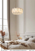 Aziria Golden Shell Crystal Chandelier-Round/Rectangular