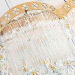 Bearse Waynesburg Crystal Gold chandelier-Round/Rectangular