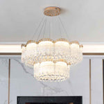 Bearse Waynesburg Crystal Gold chandelier-Round/Rectangular