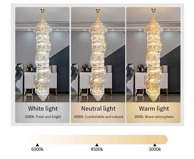 Andaluz Alethea Austwell Gold Large Chandelier- Amber/Smoky Gray/Transparent