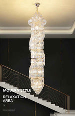 Andaluz Alethea Austwell Gold Large Chandelier- Amber/Smoky Gray/Transparent