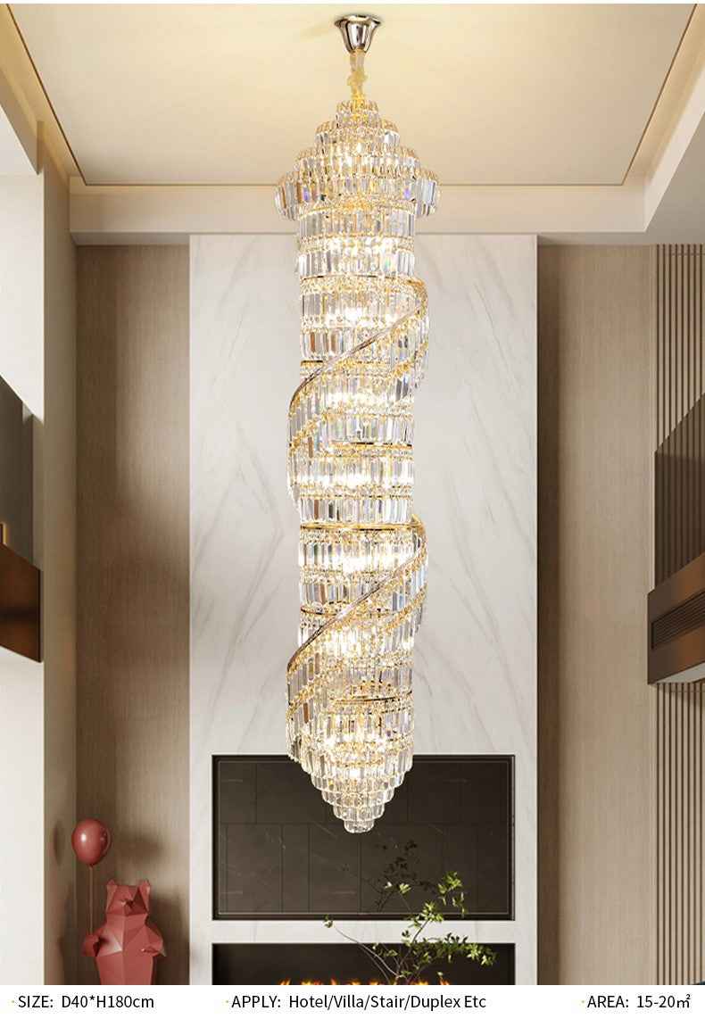 Andaluz Alethea Austwell Gold Large Chandelier- Amber/Smoky Gray/Transparent
