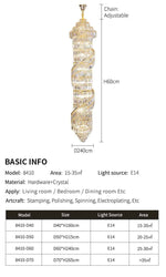 Andaluz Alethea Austwell Gold Large Chandelier- Amber/Smoky Gray/Transparent