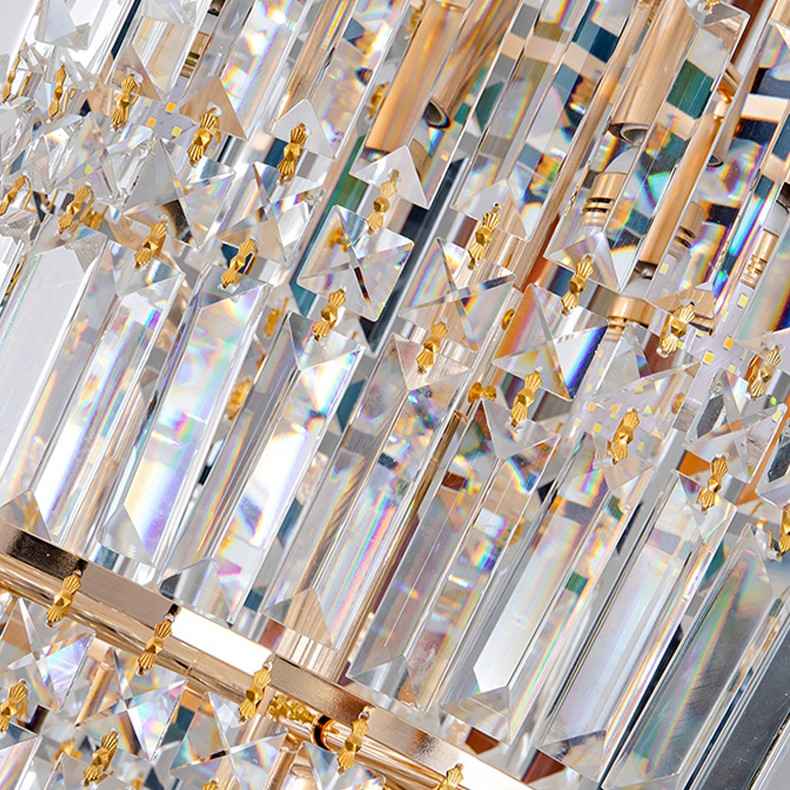 Andaluz Alethea Austwell Gold Large Chandelier- Amber/Smoky Gray/Transparent