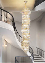 Andaluz Alethea Austwell Gold Large Chandelier- Amber/Smoky Gray/Transparent