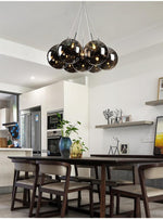 Bubble Ball Chandelier-Gold/Smokey Grey - Reflect Lighting