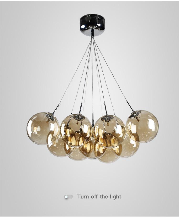 Bubble Ball Chandelier-Gold/Smokey Grey - Reflect Lighting