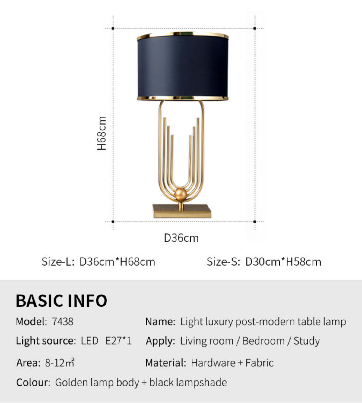 Colston Bella Vista Table Lamp - 2 Colours - Reflect Lighting