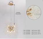 Snowflake Round/Rectangle Dandelion Branch Chandelier- Gold/Chrome/ Rose Gold - Reflect Lighting