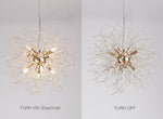 Snowflake Round/Rectangle Dandelion Branch Chandelier- Gold/Chrome/ Rose Gold - Reflect Lighting
