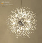 Snowflake Round/Rectangle Dandelion Branch Chandelier- Gold/Chrome/ Rose Gold - Reflect Lighting