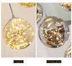 Balle Be Crystal Ball Staircase Chandelier- Smokey Grey/Cognac - Reflect Lighting