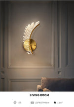 Feather Wing Gold LED Wall Lamp - Reflect Lighting