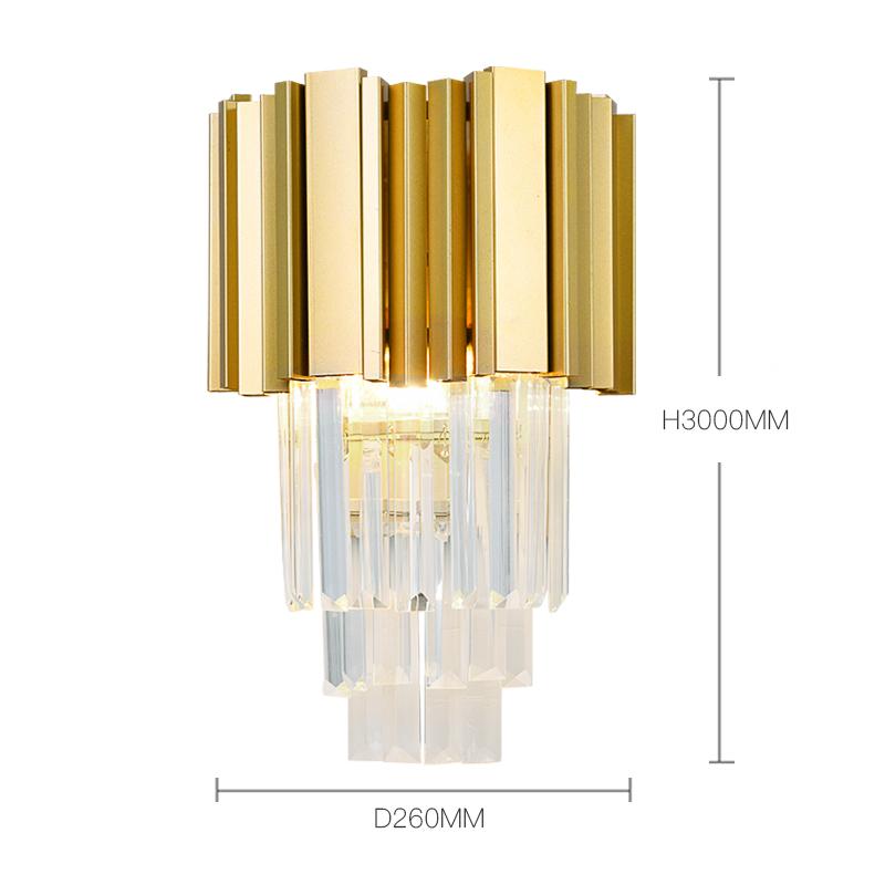 Luxury Wall Light Gold Crystal - Reflect Lighting