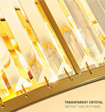 Brent Square Crystal Ceiling Light-Gold - Reflect Lighting