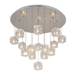 Cubed Crystal Dropdown Chandelier - Reflect Lighting