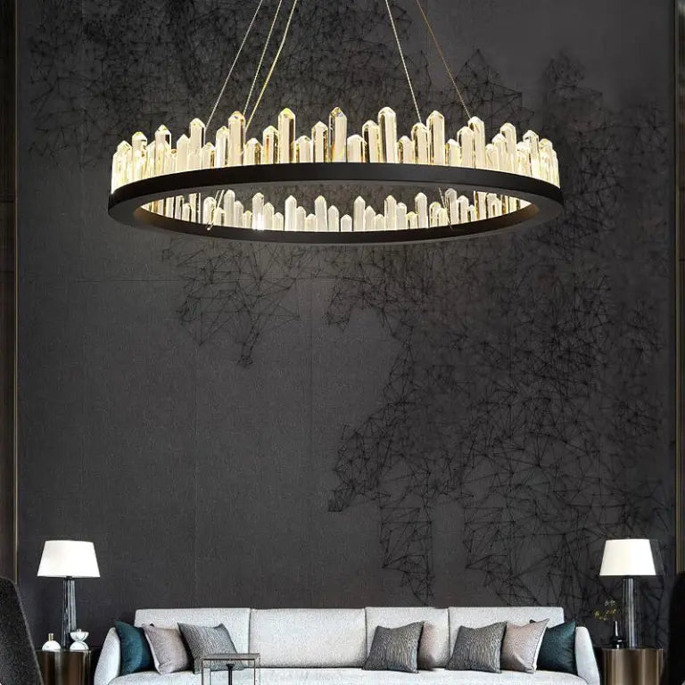 Black Stoned Chandelier
