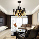 Black Metal Chandelier Light - Round/Rectangle - Reflect Lighting