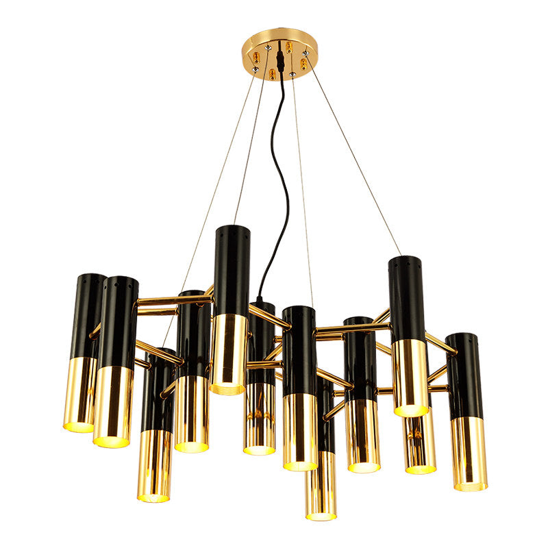 Black Metal Chandelier Light - Round/Rectangle - Reflect Lighting