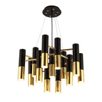 Black Metal Chandelier Light - Round/Rectangle - Reflect Lighting