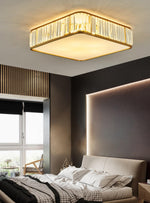 Brent Square Crystal Ceiling Light-Gold - Reflect Lighting