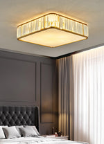 Brent Square Crystal Ceiling Light-Gold - Reflect Lighting
