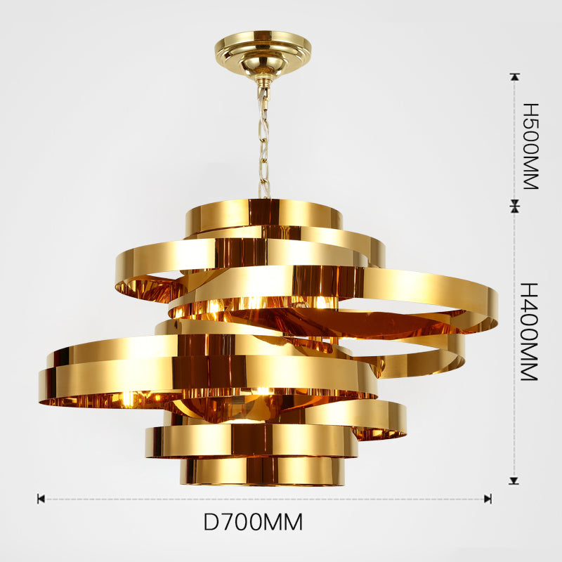 Golden Iron Swirls Light - Reflect Lighting