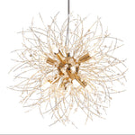 Snowflake Round/Rectangle Dandelion Branch Chandelier- Gold/Chrome/ Rose Gold - Reflect Lighting